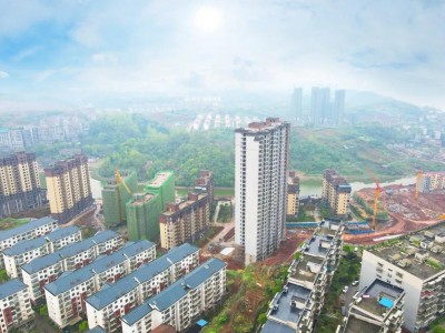 天赐·溪湖小镇2021年4月高空全景