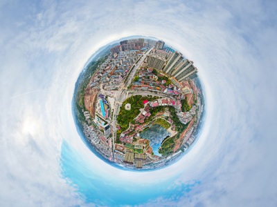 溪湖小镇2021年11月航拍全景